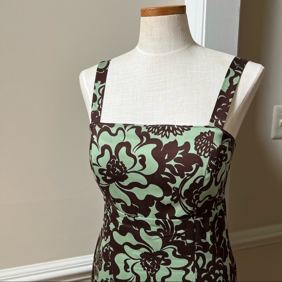 Madison Leigh - Summer to Autumn Brown and Mint Green Dress - Picture 2 of 9